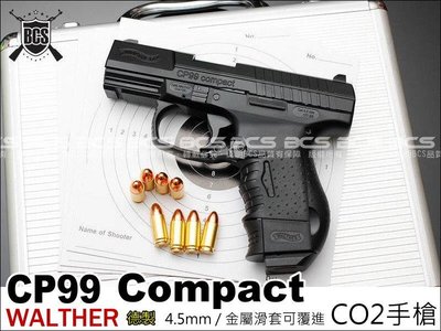 【BCS武器空間】WALTHER德國CP99 Compact 4.5mm CO2槍 空槍版-UM45CB02