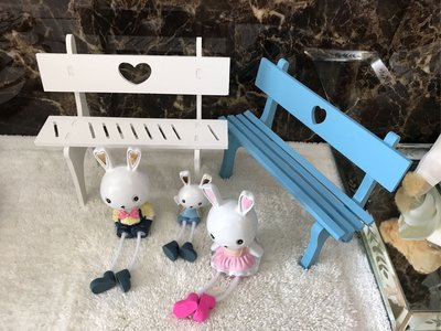 【∮魔法時光∮】兩款擺飾娃娃公園椅 椅子 空間佈置規劃 打造民宿小物 白色款+水湖藍一起販售