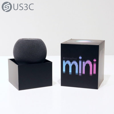 【US3C-青海店】台灣公司貨 Apple HomePod Mini 智慧揚聲器 太空灰 語音指令 內建Siri 360度音感 可串聯配對 二手藍芽喇叭