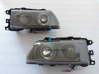 大禾自動車 PVC 光圈 魚眼 黑大燈  適用 HONDA 喜美四代 16V 88~91 CRX