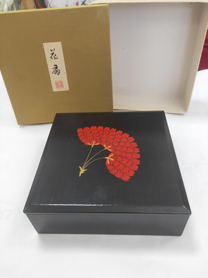 日本回流 平安堂花扇漆器收納盒 首飾盒 新品 Q830602