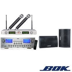 【音響倉庫】BOK卡拉OK組 KA-5500R(擴大機)+AT-25L(UHF無線麥克風)+CS-480優惠組合價