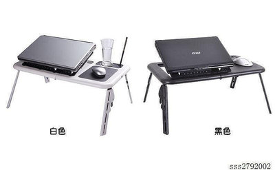 雪狐多功能折疊電腦桌床上桌散熱座筆電桌NB桌(雙散熱風扇