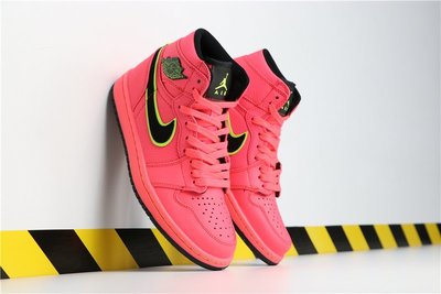 Air Jordan 1 MID “Hot Punch”西瓜紅 休閒運動 籃球鞋 AQ9131-600 女鞋