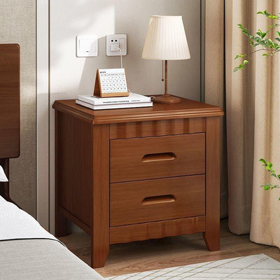 【熱賣精選】床頭柜實木現代簡約迷你小型家用臥室床邊柜輕奢簡易置物架文件柜