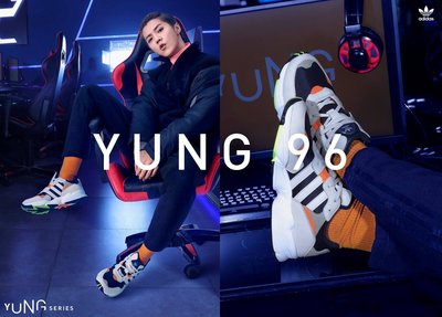 【Dr.Shoes 】Adidas Originals Yung-96 男鞋 復古 休閒 老爹鞋 卡其 橘 F35017