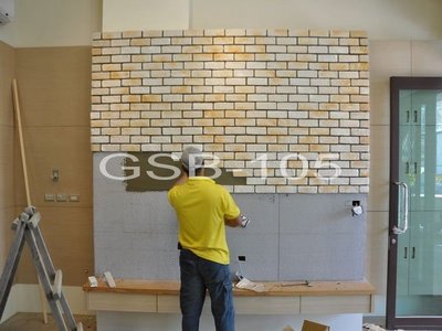 【葛瑞士精緻文化石】GSB-105 全白磚 專櫃牆 展示牆 白磚牆 裝飾磚牆 白色磚片 文化石電視牆 文化石DIY