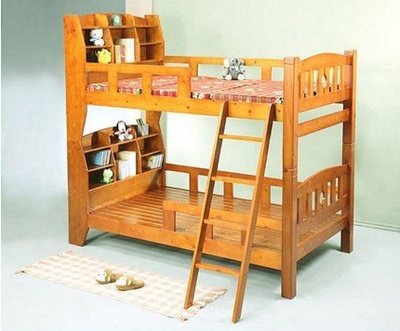 ☆[新荷傢俱]23C 24☆書架型雙層床/ 實木雙層床 書架型床架