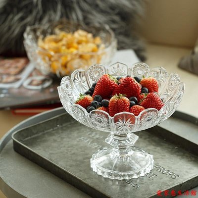 【熱賣精選】碗 盤子 碟子 菜盤 餐具水果拼盤水果盤個性創意客廳零食盤茶幾北歐簡約現代玻璃擺件