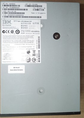 故障IBM磁帶機SAS介面LTO-3 Tape drive 46X5659 Ultrium 3-H HH V2磁帶驅動器