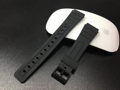16mm潛水錶風格黑膠錶帶,可替代seiko citizen CASIO同規格原廠錶帶