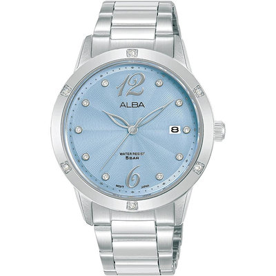 「官方授權」ALBA 雅柏 時尚優雅女腕錶-藍色36mm(AG8N13X1)
