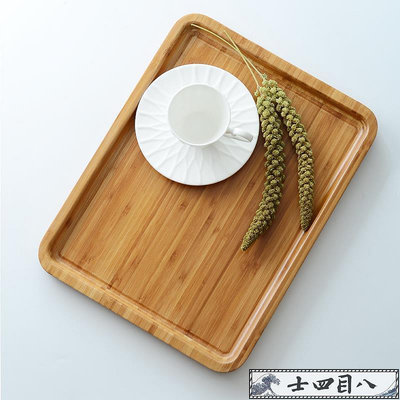 【陶瓷餐碗】竹托盤茶盤竹木盤子長方形大小號楠竹 竹盤上菜盤餐盤~訂金