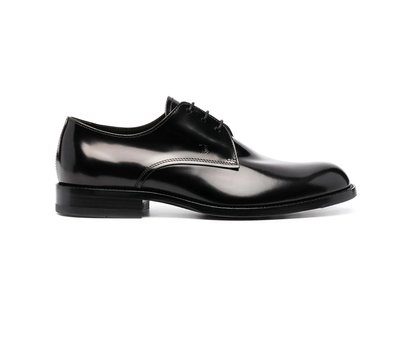 [全新真品代購-S/S21 SALE!] TOD'S 黑色光亮皮革 綁帶鞋 / 牛津鞋 / 皮鞋 (TODS 豆豆鞋)