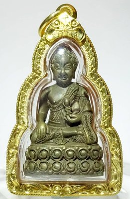 菩多佛教文物N7-瓦帕息拉達納瑪哈踏寺2545~2548加持3年老佛像合金藥師佛-編號242