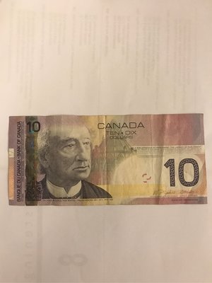 【舊鈔/紙鈔/紙幣/舊版】#BTF7091793 加拿大10元 Canada幣~ 2005