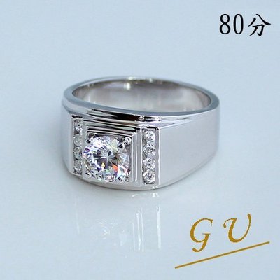 【GU鑽石】A91擬真鑽石鋯石戒指訂婚戒指結婚戒指 GresUnic Apromiz 80分時尚男鑽戒