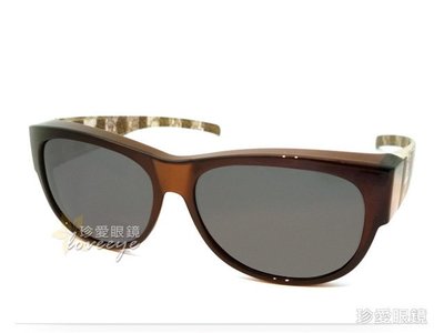 【珍愛眼鏡館】Hawk 專業偏光套鏡 偏光太陽眼鏡 護眼防曬 HK1006-23 咖啡框面深灰偏光鏡片 公司貨
