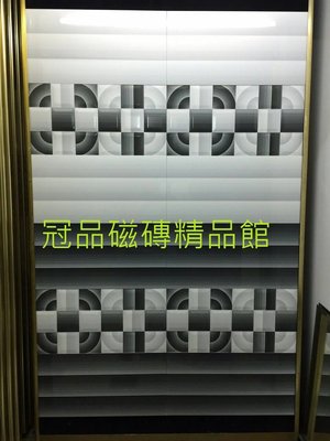 ◎冠品磁磚精品館◎進口精品-高亮釉橫條時尚壁磚(共二色) - 30X60CM