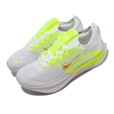 NIKE Zoom Fly 4 熒光黃 碳板跑步鞋 女子慢跑鞋 DN2658-101公司級