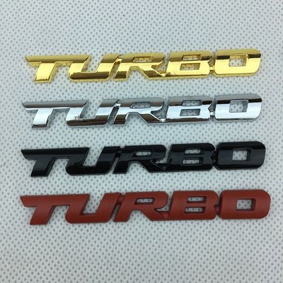 適用豐田本田Turbo字母渦輪增壓車貼 運動標 3D金屬尾箱車標 新款小號個性貼標 後標尾標  車身標 汽車改裝裝飾標誌-飛馬汽車