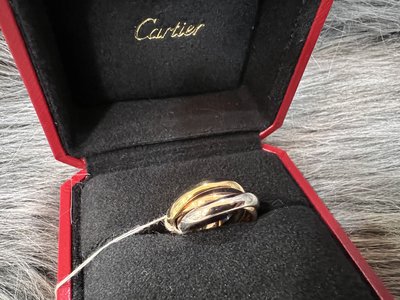 Cartier 卡地亞 TRINITY 750 黃K金 玫瑰金 白K金 三色戒 三環戒 戒指