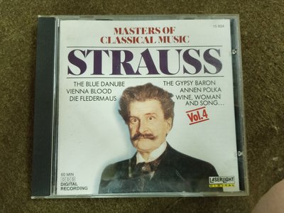 長春舊貨行 MASTERS OF CLASSICAL MUSIC CD 小約翰·史特勞斯 1988年 (Z10) 美國製