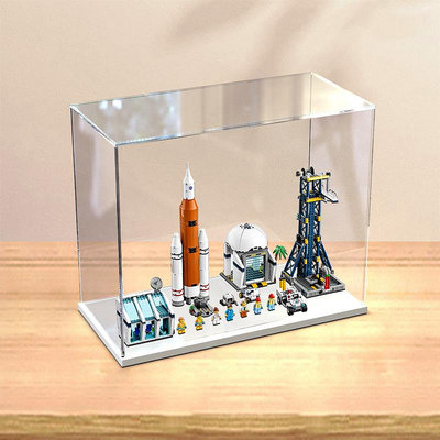 亞克力防塵罩適用樂高60351 城市系列火箭發射中心模型收納展示盒~芙蓉百貨