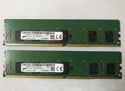MT鎂光MTA9ASF1G72PZ-2G6B1 8G 1Rx8 PC4-2666V DDR4 ECC REG記憶體