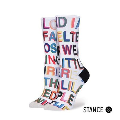 (I LOVE 樂多) STANCE Libertine系列 彩色字母設計款 中筒襪 長襪