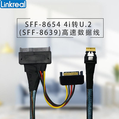 立訊原裝 SLIMSAS8654 4I轉SFF-8639硬碟轉接線 U.2 SSD直連線