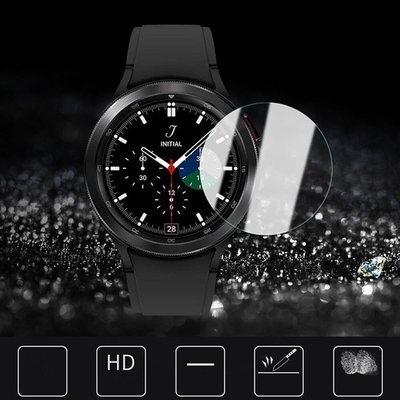 超猛防護 透明鋼化玻璃手錶貼膜 手錶玻璃貼 防割防刮 三星galaxy watch 4 40/42/44/46mm-極巧