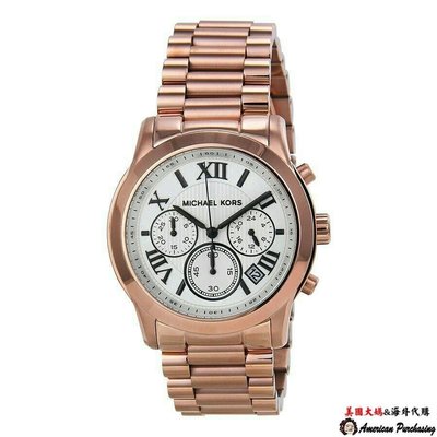 潮牌 MICHAEL KORS MK5929 古典絢麗玫瑰金羅馬數字三眼計時腕錶 不銹鋼錶帶 美國正品-雙喜生活館