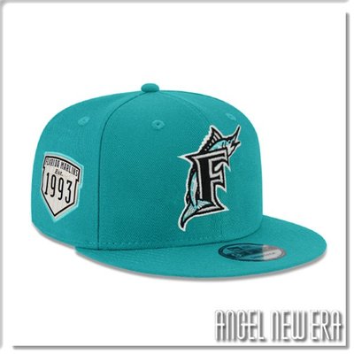 【ANGEL NEW ERA】NEW ERA MLB 邁阿密馬林魚 1993 名人堂 復古 藍綠色 棒球帽 9FIFTY