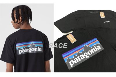 【RACE】PATAGONIA P-6 LOGO RESPONSIBILI T-Shirt T恤 短袖 圓領 基本款 黑