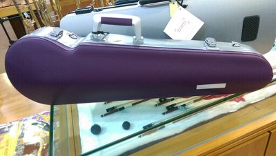 皇家樂器~全新法國BAM 2002XLVI 紫色手工真皮面 碳纖小提琴盒(全球限量款)