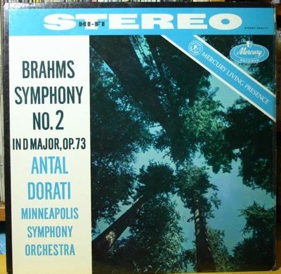 ***黑膠唱片 Brahms : Symphony No.2 - Dorati  (Mercury ,  Colored Back)