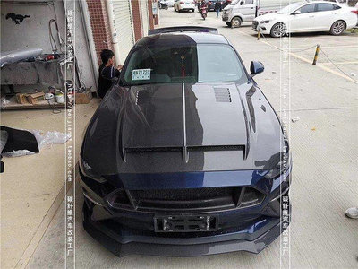 適用于新款福特野馬碳纖維機蓋Mustang改裝GT500開孔引擎蓋機頭蓋--請議價