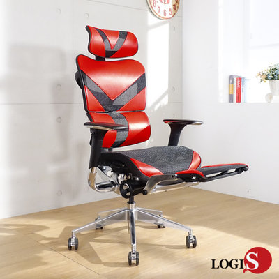 概念 MIX真皮透氣網電競椅 電腦椅 人體工學椅 護腰舒適久坐辦公椅 透氣網椅 主管椅【A801PZ】