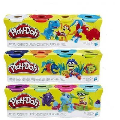Play-Doh 培樂多 創意DIY黏土 四色經典款 補充罐 4色組 四色組