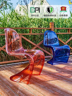亞克力椅子透明餐椅北歐家用塑料靠背椅簡約舒適凳子