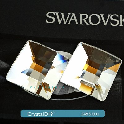 奧地利SW水晶平底石#2483正方形網絡Crystal白鑽25MM大顆 傢飾立燈燈罩把手貼鑽素材水晶建材