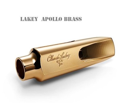 [魔立樂器] 美製Claude Lakey Apollo Brass Alto吹嘴 黃銅製 附Rovner皮束圈