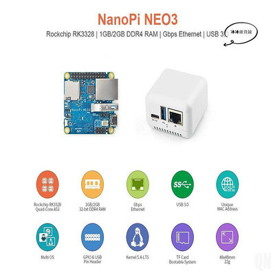 [NanoPi NEO3開發板整機]RK3328千兆網口2GB內存OpenWrtLEDE