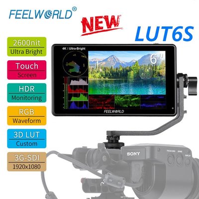 富威德Feelworld LUT6S 6英吋4K顯示器3D LUT觸摸屏3G-SDI 相機外接熒幕