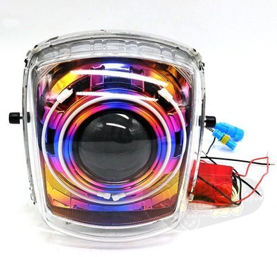 現貨熱銷-林海飛鷹酷奇CUXIs9s5摩托車改裝透視鏡透鏡雙光透鏡大燈總成