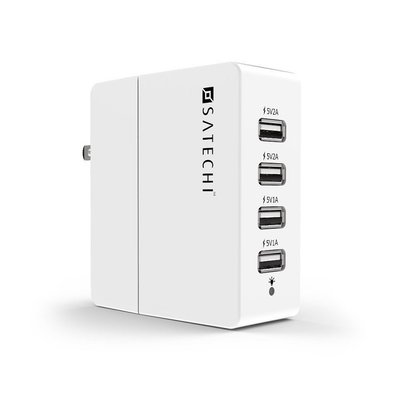 盒損品 Satechi 4-Port USB Charger 白色款 四孔充電插座 充電器