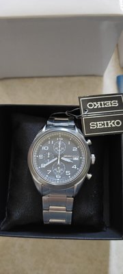 全新的不鏽鋼SEIKO 石英計時碼錶44.5錶徑