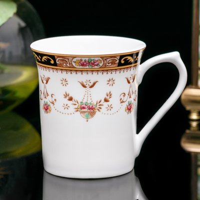 【吉事達】細緻英國Queens皇后瓷-古典玫瑰花飾精緻骨瓷花茶杯 咖啡杯 茶杯午茶必備