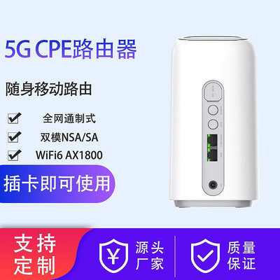 好康5G CPE插卡1800Mbps隨身移動路由器全網通移動lte轉有線